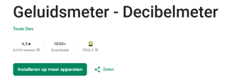 Geluidsmeter - Decibelmeter voor Android gratis