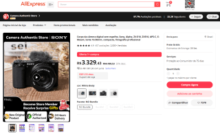Corpo da Câmera Digital para Sony Alpha ZV-E10 - R$ 3.329,43