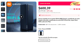 Xiaomi Mesh AX3000 WiFi 6 por $600 en AliExpress