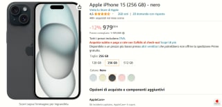 Apple iPhone 15 256GB Zwart voor €979 bij Amazon