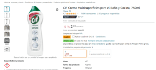 CIF Crema Multisuperficies 750ml por 2.06€