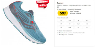 Zapatillas de Mujer Saucony München 5 por 59.99€