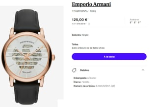 Reloj de Mujer Emporio Armani TRADITIONAL por 125€
