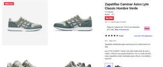 Zapatillas Caminar Asics Lyte Classic Hombre por 36,99€