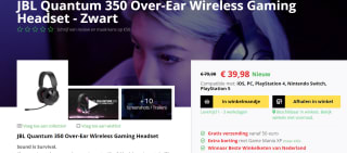 JBL Quantum 350 Over-Ear Wireless Gaming Headset voor €39,98 bij Gamemania