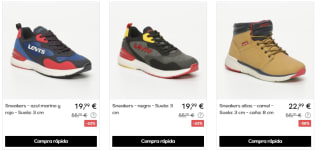 Calzado Levis Kids vuelta al cole desde 17,99€