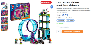 LEGO 60361 - Ultieme stuntrijders uitdaging voor €52,99 bij Playtoday
