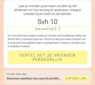 10% korting op je eerste bestelling bij Bloomon