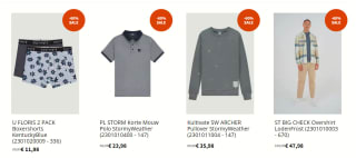 60% korting op herenmode tijdens de outlet bij op de outlet bij Nieuwnieuw