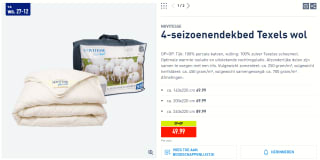NOVITESSE 4-seizoenendekbed Texels wol vanaf €49,99 bij de Aldi