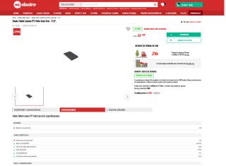 Funda para tablet Lenovo P11 Folio Case Gris 11.5" por solo 22,99€