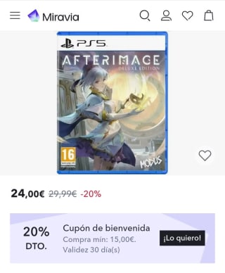 Afterimage Deluxe Edition PS5 por 19,20€.