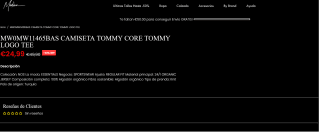 Camiseta Tommy Hilfiger CORE TOMMY LOGO TEE por solo 24,99€