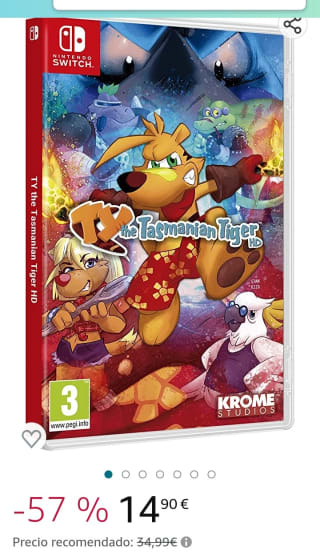 Ty the Tasmanian Tiger Hd Nintendo Switch por 14,90€.