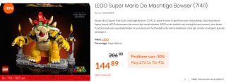 LEGO Super Mario De Machtige Bowser (71411) voor €144,89 bij Fun.be