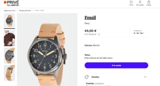 Reloj para hombre marca Fossil por tan sólo 45€