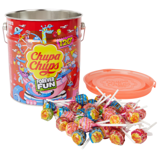 Chupa Chups blik 120 lolly's voor €13,93 bij de Action