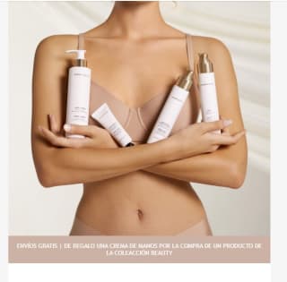 regalo una crema de manos con cada compra de productos de belleza y envíos gratis