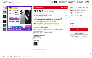 Poco F6 por 229,80€