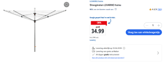 Droogmolen Livarno voor €34,99 bij Lidl