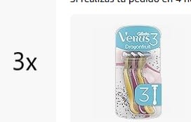 3x Venus Gillette 3 Dragonfruit Máquinillas Desechables, Pack De 3 por 5,98€