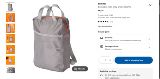 IKEA PIVRING Backpack – Available for £1.50