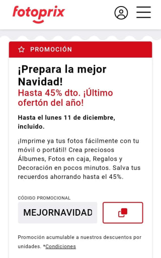 -45% Fotos impresas, Álbumes, Calendarios, Regalos, Deco.