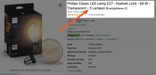 Foutje?! Philips Classic LED Lamp E27 - 3 Lampen voor 12,45 euro