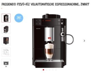 Melitta Passione F53/0-102 voor 367,95 euro ( met code )