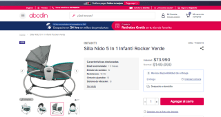 Silla Nido Infanti Rocker 5 en 1 por $73.990