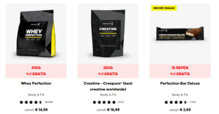 1+1 gratis op geselecteerde producten bij Body & Fit