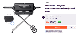 Masterbuilt Portable Digitale Smoker en houtskoolgrill met onderstel voor €199,95 bij Ibood