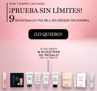 9 muestras gratis en cada pedido sin mínimo de compra