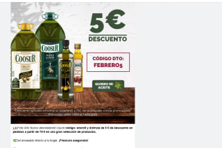 5 € de descuento en pedidos a partir de 75 € en una gran selección de productos
