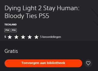 Dying Light 2 Stay Human: Bloody Ties PS5 gratis in de Playstation Store