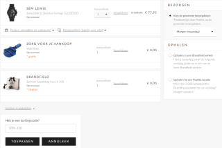 Gratis goodiebag bij besteding vanaf €50 bij Brandfield