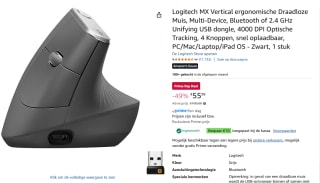 Logitech MX Vertical - Draadloze Ergonomische Muis voor €45,99 dmv code met Amazon prime