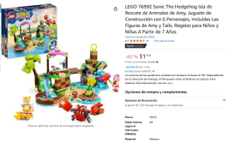 Set Lego Sonic the Hedgehog Isla de Rescate de Animales de Amy 76992 por 31,75€