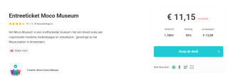 Entreeticket Moco Museum in Amsterdam voor €11,15 via Tripper