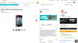 Sword Art Online Fractured Nintendo Switch por solo 28,99€