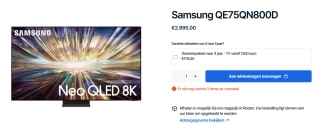 Samsung Neo QLED QN800D 75" Zwart voor €2.995 bij El-Vidas