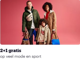 2+1 gratis op mode en sportkleding bij Bol.com
