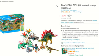 Playmobil Onderzoeksstation met dinosaurussen voor €47,99 bij Amazon