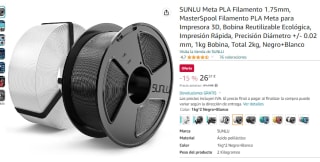 Filamento SUNLU Meta PLA 2Kg para impresoras 3D