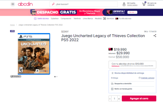 Juego Uncharted Legacy of Thieves Collection PS5 2022 por $19.990
