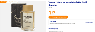 Varanti Hombre Gold Spender - Edt - 100 ml voor €1,59 bij de Action