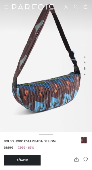 Bolso hobo estampado de hombro por 7,99€.