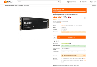 Samsung 980 SSD 1TB PCIe 3.0 NVMe M.2 por 44,99€