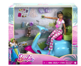 Muñeca Barbie viajera Fashionista con moto y mascota Mattev por 17.25€