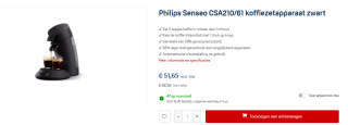 Philips Senseo Original Plus Capsules Koffiezetapparaat voor €62,50 bij Officecentre